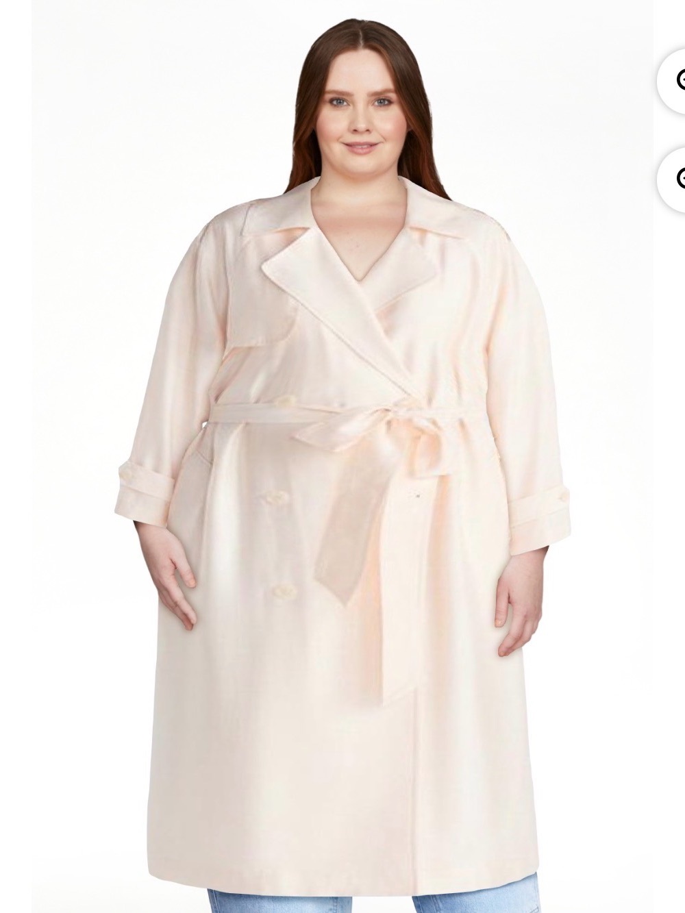 Devil Wears Prada Light Blush Fluid Trench, XXL (20)